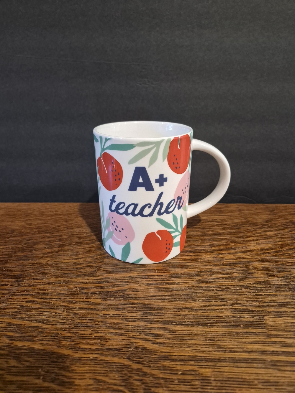Parker Lane white ceramic "A+ Teacher" novelty coffee mug